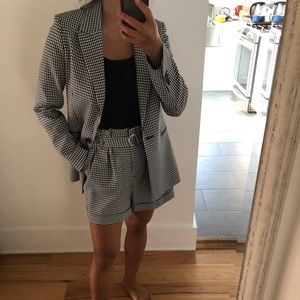 NWT Maje houndstooth short suit